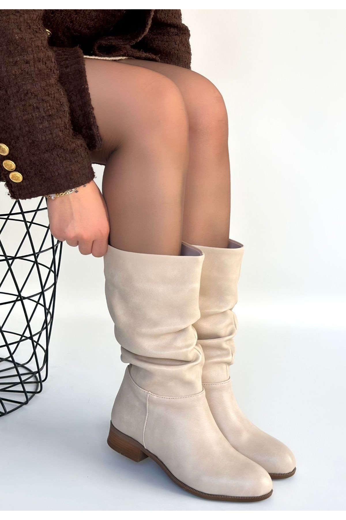 Plod Siyah Süet Çizme