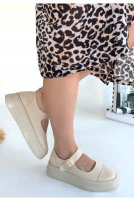 Lunni Beyaz Keten Spor Ayakkabı