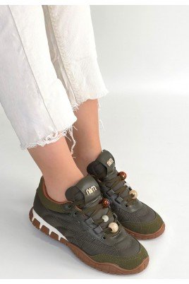 Tues Beyaz Nubuk Bağcıklı Spor Ayakkabı