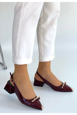 Ricy Siyah Rugan Topuklu Ayakkabı