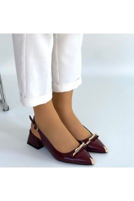 Ricy Siyah Rugan Topuklu Ayakkabı