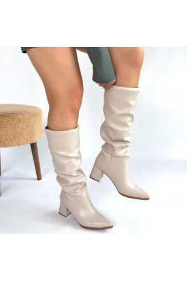 Pitay Vizon Cilt Topuklu Çizme