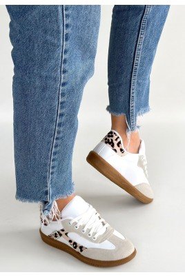 Mier Bej Cilt Bağcıklı Spor Ayakkabı