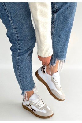 Mier Bej Cilt Bağcıklı Spor Ayakkabı