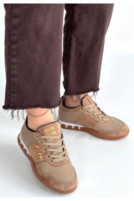 Marje Vizon Cilt Bağcıklı Spor Ayakkabı