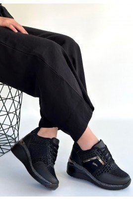 Geja Bej Cilt Bağcıklı Spor Ayakkabı