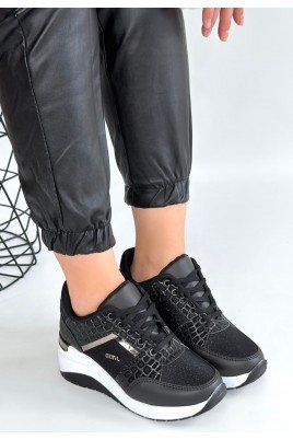 Geja Bej Cilt Bağcıklı Spor Ayakkabı