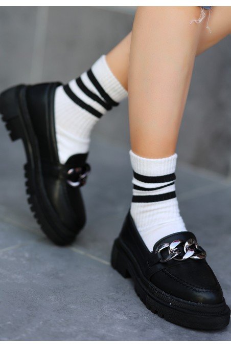 Biga Siyah Cilt Ayakkabı