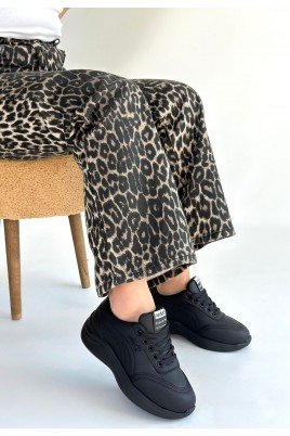 Yejja Bej Cilt Bağcıklı Spor Ayakkabı