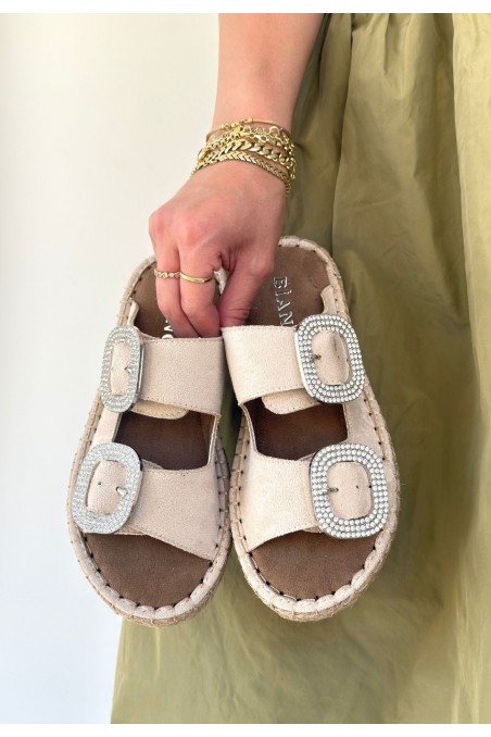 Hertas Bej Nubuk Tokalı Terlik