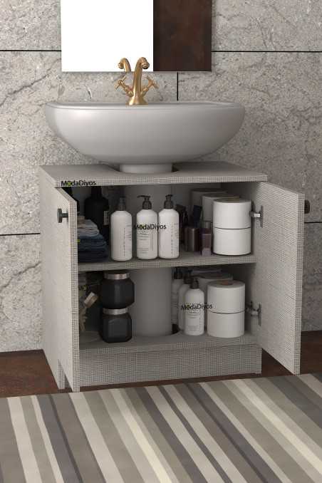 Modelisa Lavabo Altı Dolap, Banyo Dolabı Koton Vizon