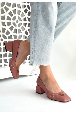 Cande Bej Rugan Topuklu Ayakkabı