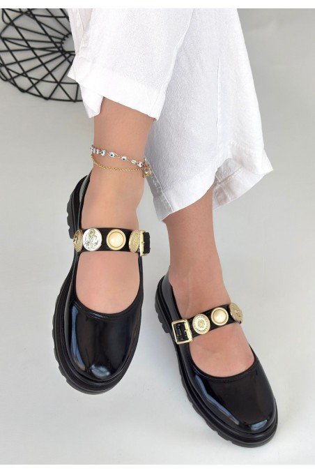 Okira Siyah Rugan Oxford Ayakkabı