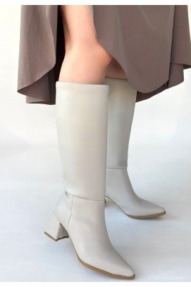 Roksa Ten Cilt Topuklu Çizme