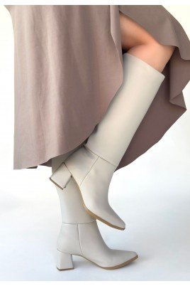 Roksa Ten Cilt Topuklu Çizme