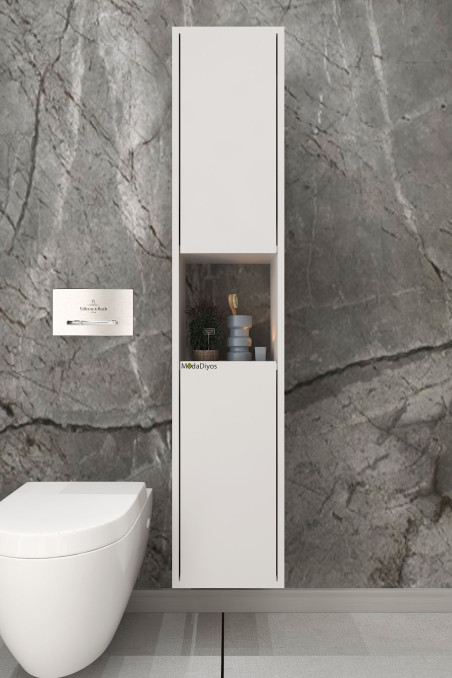 Banyo Depolama Dolabı MDF Raflı Organizer Çok Amaçlı Dolap WC & Mutfak Kullanım
