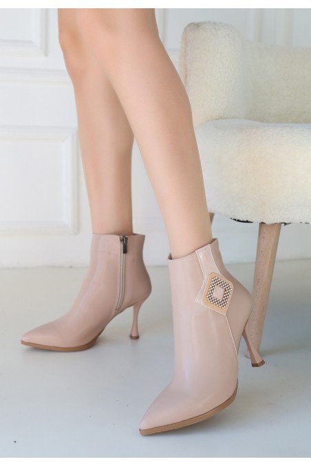 Moose Nude Cilt Topuklu Bot