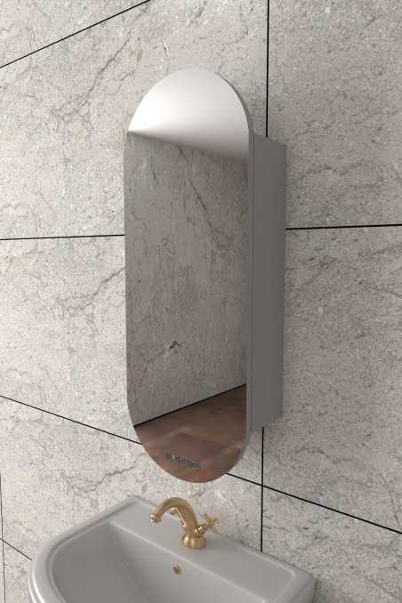 Elise Lavabo Üstü Banyo Dolabı ( MDF ) Gri