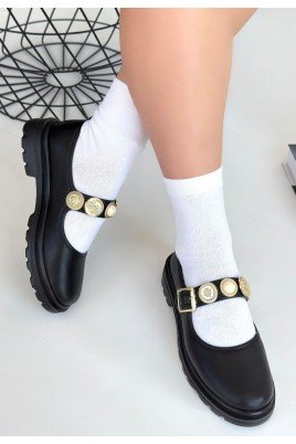 Okira Siyah Cilt Oxford Ayakkabı