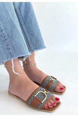 Kadın Terlik Taba Cilt Günlük Yazlık Rahat