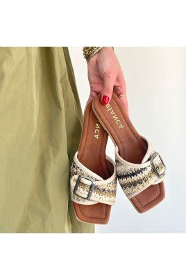 Kadın Terlik Bej Cilt Günlük Yazlık Rahat