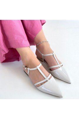 Kadın Babet Ayakkabı Ten Rugan Rahat Düz Taban Günlük