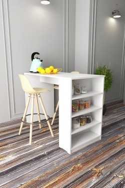 Mutfak Adası ve Kahve Köşesi Çok Amaçlı Mutfak Masası (MDF)