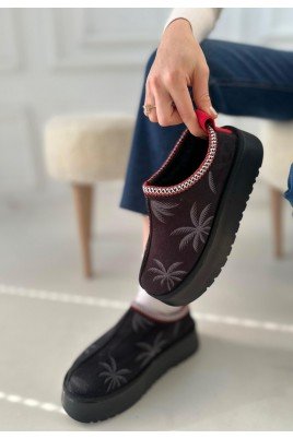 Kadın Bot Siyah Süet Kısa Bot Rahat Taban Günlük Kullanım