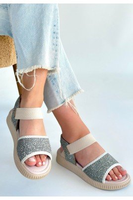 Jake Yeşil Hasır Cilt Sandalet