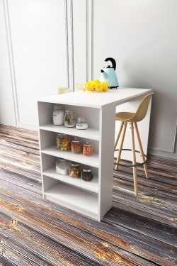 Mutfak Adası ve Kahve Köşesi Çok Amaçlı Mutfak Masası (MDF)