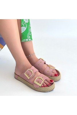 Kadın Terlik Pudra Nubuk Günlük Yazlık Rahat