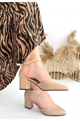 Kadın Topuklu Ayakkabı Nude Cilt Ofis & Günlük Şık