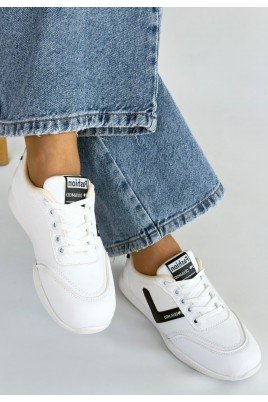 Kadın Sneaker Siyah Cilt Bağcıklı Günlük Spor Ayakkabı