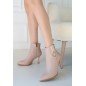 Kadın Topuklu Bot Nude Cilt Şık Kısa Bot Günlük & Özel Gün
