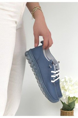 Kadın Sneaker Ten Deri Bağcıklı Günlük Spor Ayakkabı