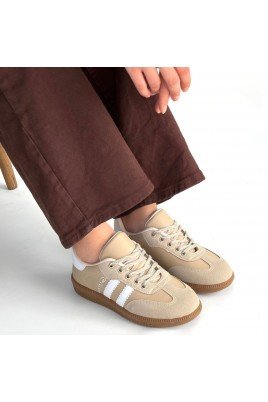 Zerti Bej Cilt Bağcıklı Spor Ayakkabı