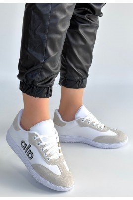 Kadın Sneaker Beyaz Cilt Bağcıklı Günlük Spor Ayakkabı