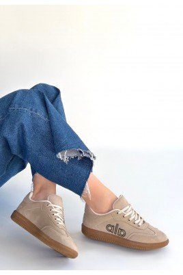 Kadın Sneaker Bej Süet Bağcıklı Günlük Spor Ayakkabı