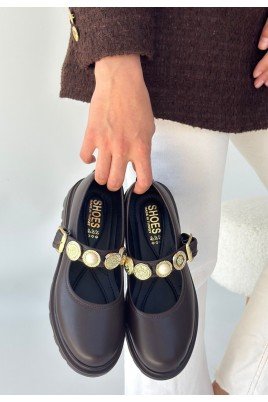 Okira Kahverengi Cilt Oxford Ayakkabı