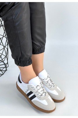 Kadın Sneaker Beyaz Cilt Bağcıklı Günlük Spor Ayakkabı