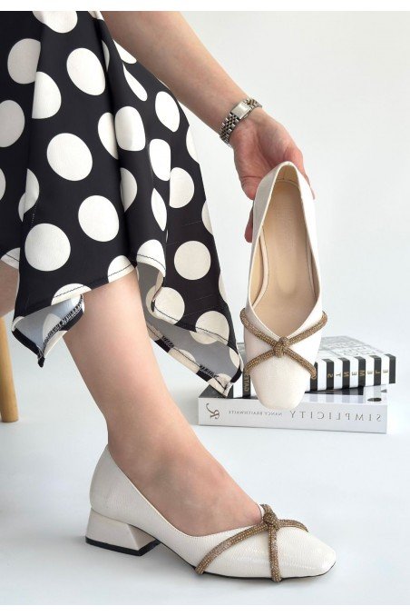 Kadın Topuklu Ayakkabı Ten Rugan Abiye & Gece Şık Ofis