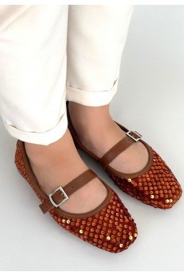 Kadın Babet Ayakkabı Taba Süet Rahat Düz Taban Günlük