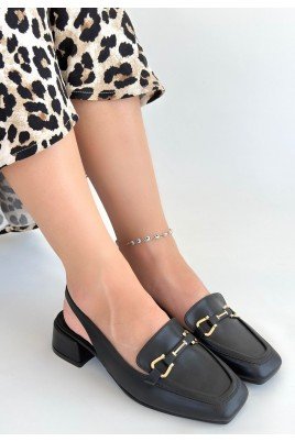 Joone Siyah Cilt Topuklu Ayakkabı