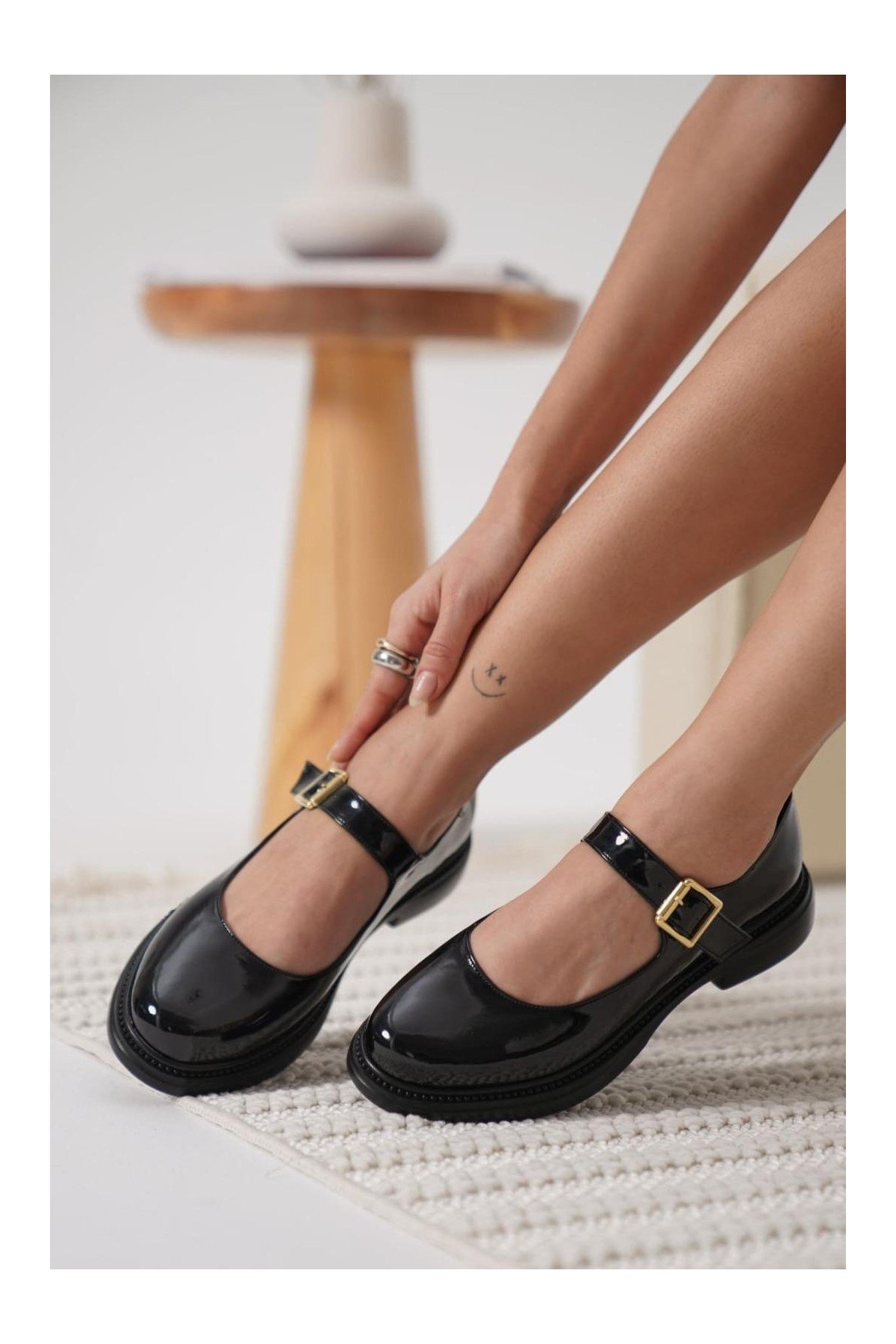 Yokox Siyah Rugan Oxford Ayakkabı