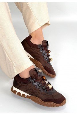 Kadın Sneaker Kahverengi Nubuk Bağcıklı Günlük Spor Ayakkabı