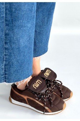 Dissa Kahverengi Cilt Bağcıklı Paraşüt Detaylı Spor Ayakkabı