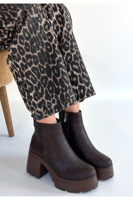 Belay Acı Kahve Nubuk Topuklu Bot