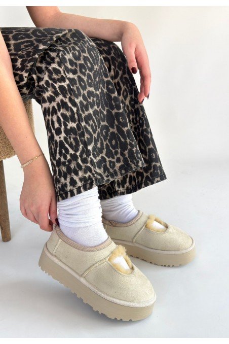 Kadın Bot Bej Süet Kısa Bot Rahat Taban Günlük Kullanım
