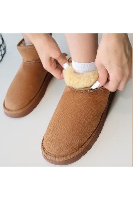 Kadın Bot Bej Süet Kısa Bot Rahat Taban Günlük Kullanım