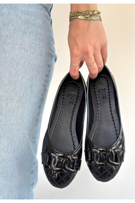 Lawy Siyah Rugan Babet Ayakkabı